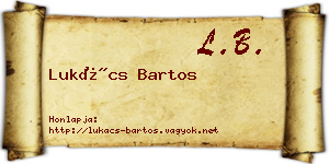 Lukács Bartos névjegykártya