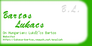 bartos lukacs business card